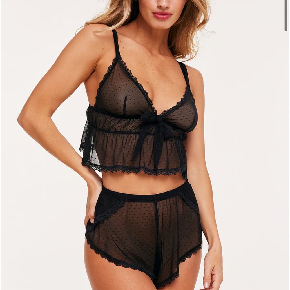 ADORE ME
Betty Lou Cami + Short Set size medium, black lace